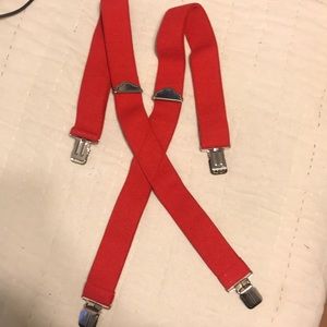 Adjustable red suspenders